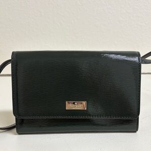Kate Spade Glossy Deep Spruce Green Crossbody Bag
